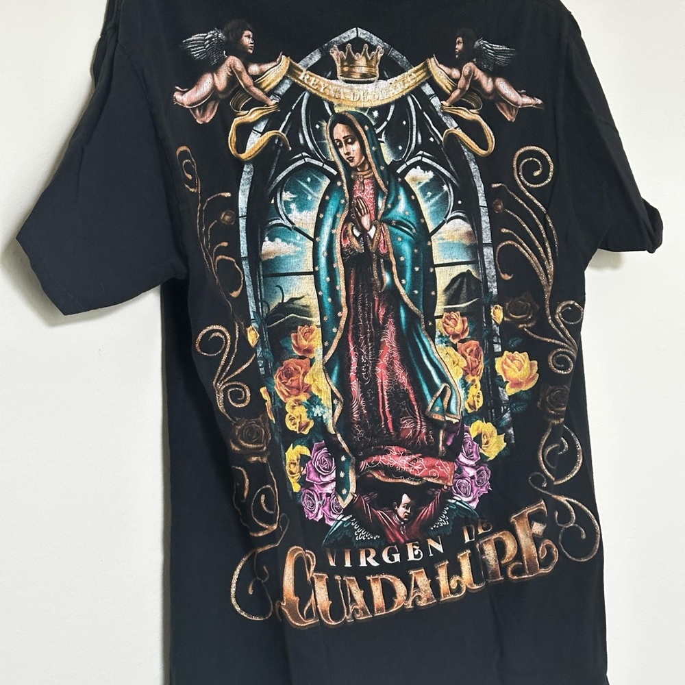Black Virgen de Guadalupe Graphic Tee